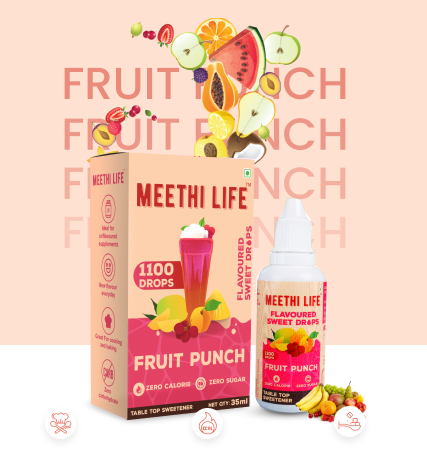 Fruit Punch Flavoured Sweet Drops, Zero Calorie, Zero Sugar