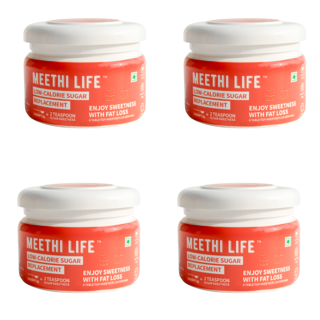 Pack 4 Low-Calorie Sugar Replacement, 150 grams