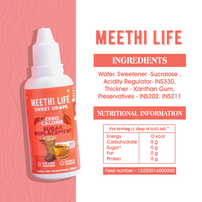 Zero Calorie Sugar Replacement Drops