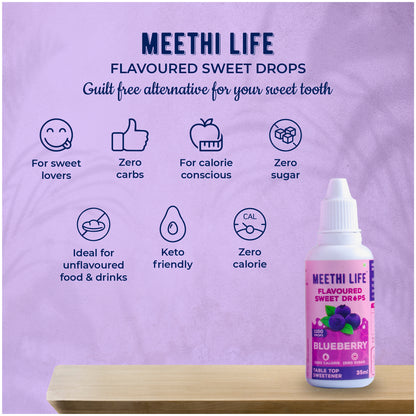 Blueberry Flavoured Sweet Drops, Zero Calorie, Zero Sugar